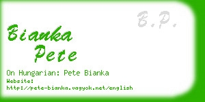 bianka pete business card